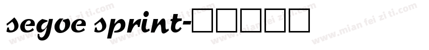 segoe sprint字体转换